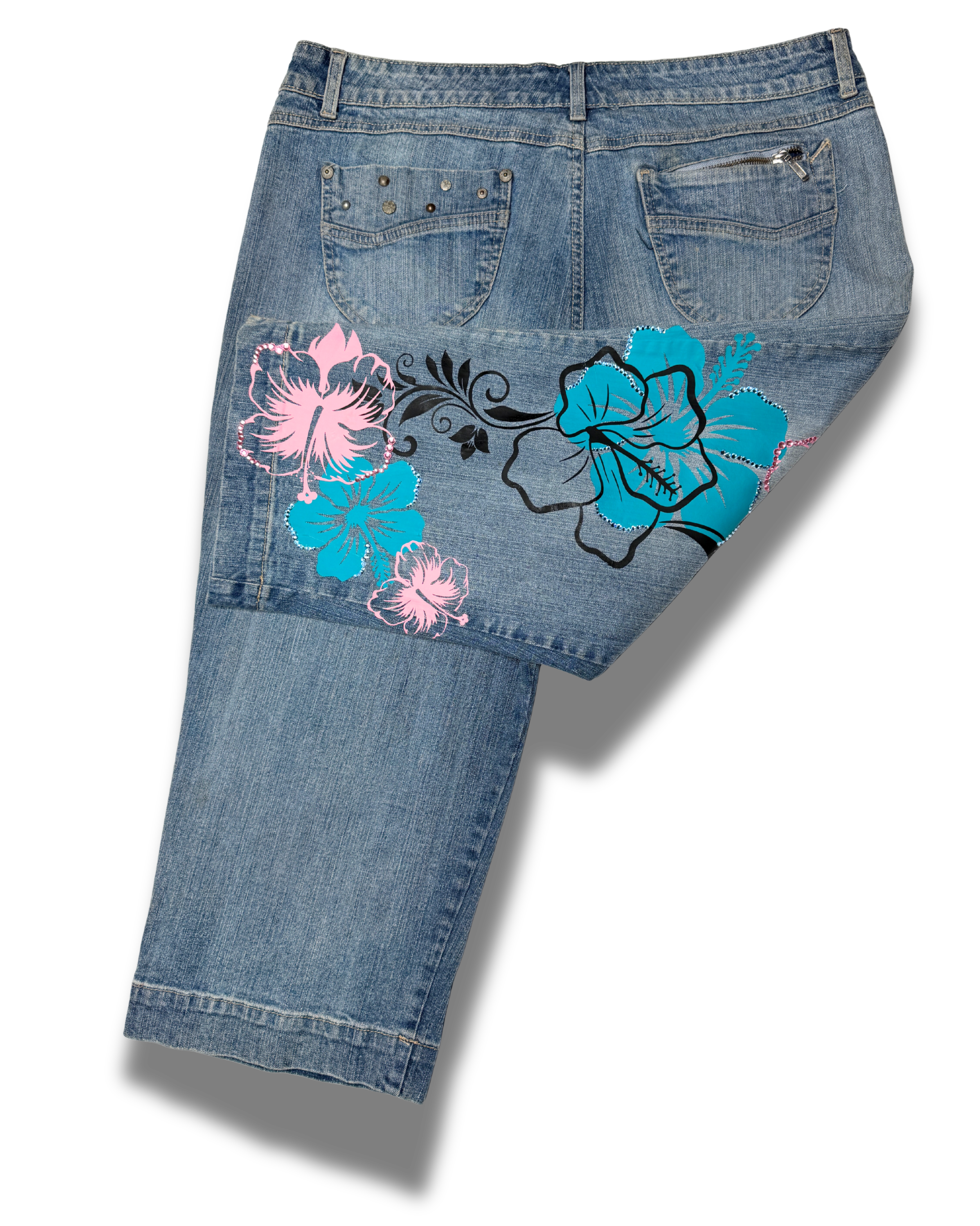 first day of spring denim capri